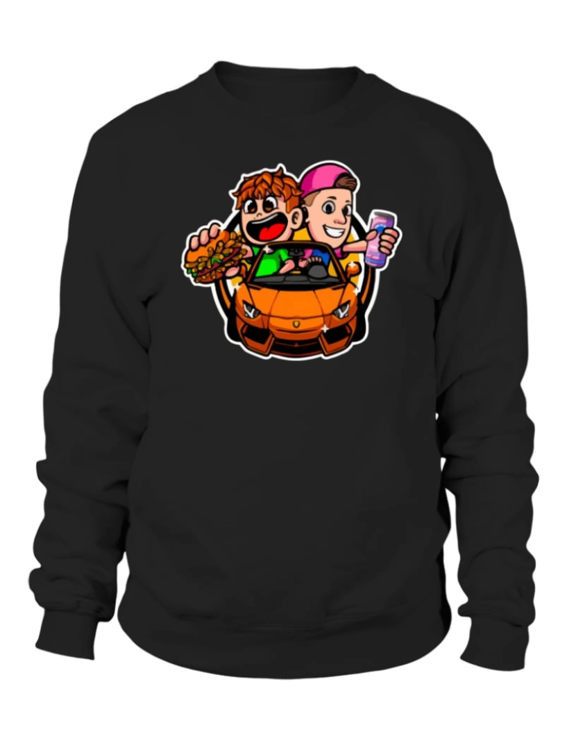 Rockinstone - moletom Moletom Burger Pommes Merch Moletom CrewneckHoodie-S