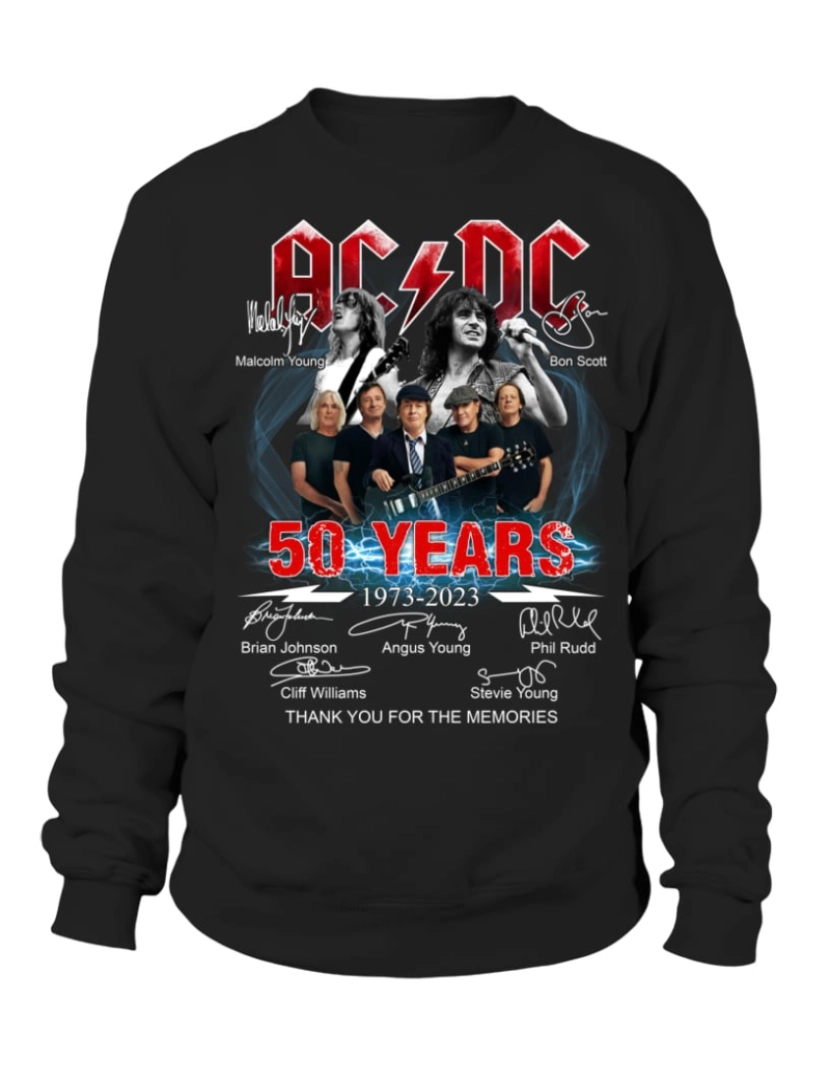 Rockinstone - moletom Moletom Acdc 50 Anos CrewneckHoodie moletom-S