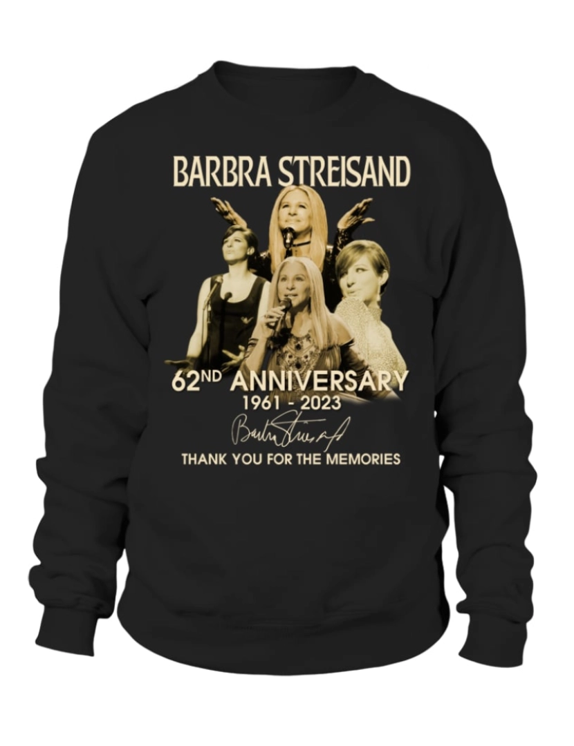 Rockinstone - moletom Moletom Barbra Streisand 62nd Anniversary Memories CrewneckHoodie moletom-S