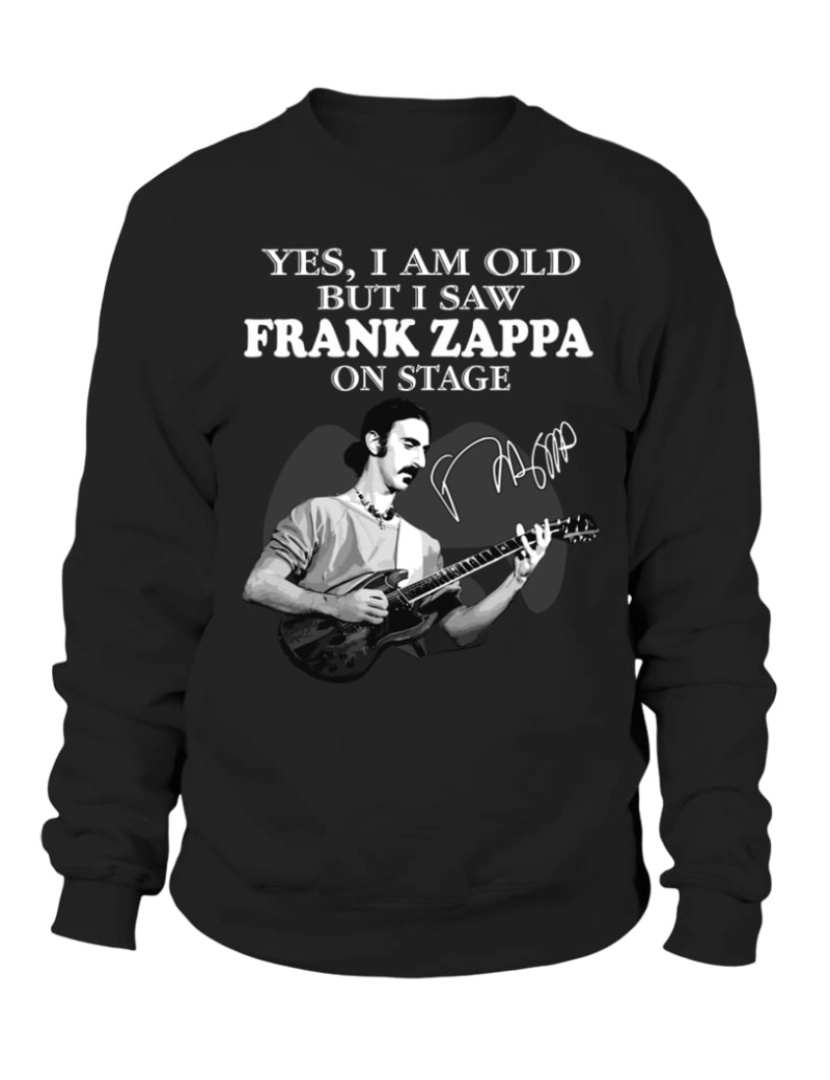 imagem de moletom Moletom Frank Zappa 3 BK CrewneckMoletom com capuz-S1