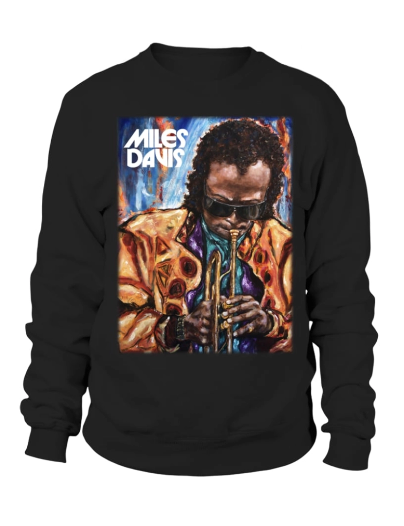 Rockinstone - moletom Moletom Miles Davis 31 BK CrewneckHoodie moletom-S