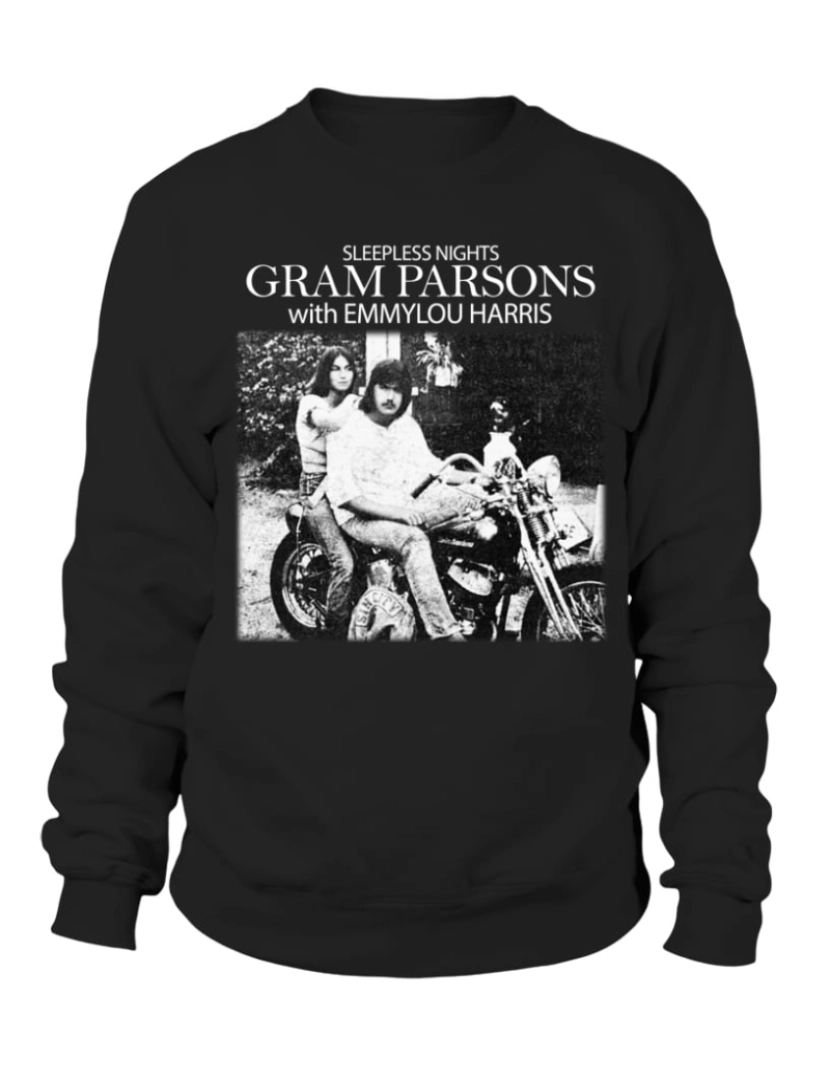 imagem de moletom Moletom Gram Parsons 02 BK CrewneckHoodie moletom-S1