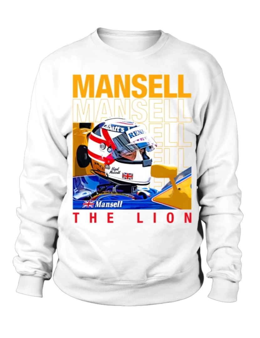 Rockinstone - moletom Nigel Mansell Moletom The Lion F1 90s CrewneckMoletom com capuz-S