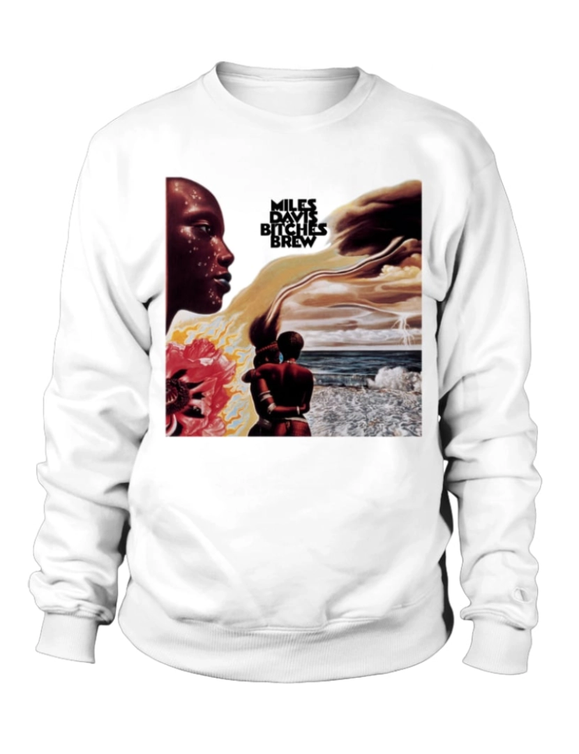 Rockinstone - moletom Moletom Miles Davis-WT (7) Moletom CrewneckHoodie-S