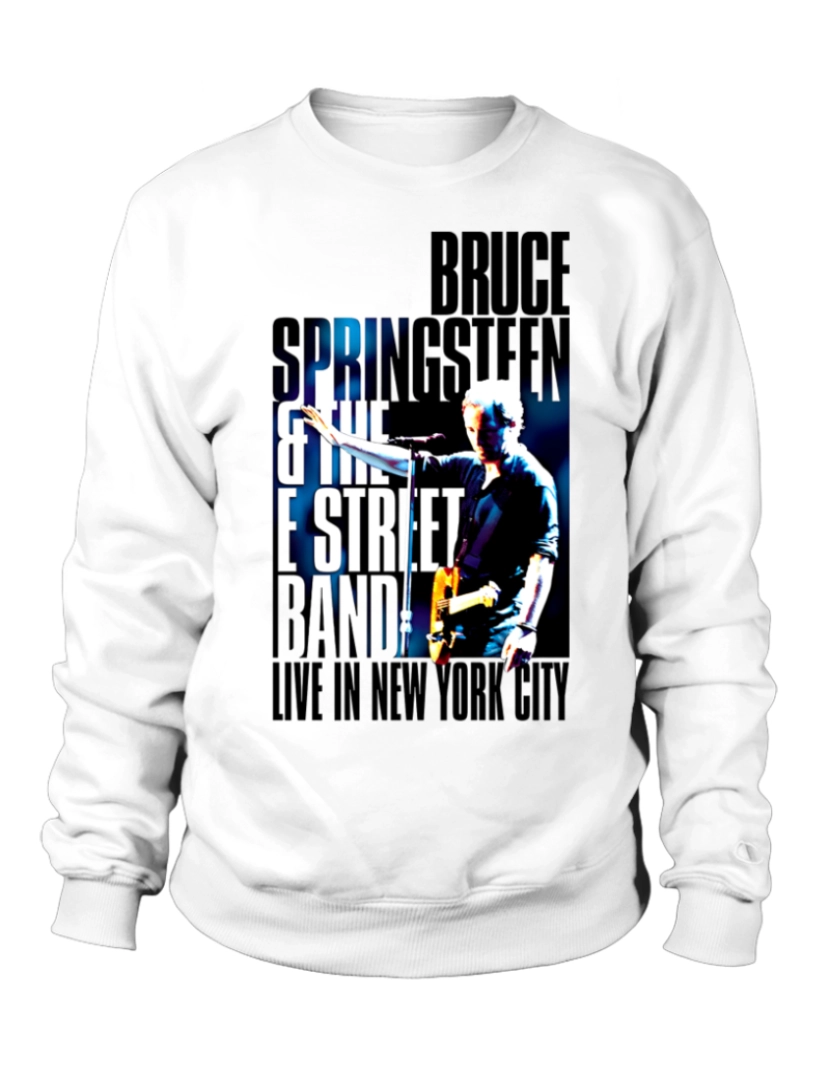 Rockinstone - moletom Moletom Bruce Springsteen-WT (24) CrewneckMoletom com capuz-S