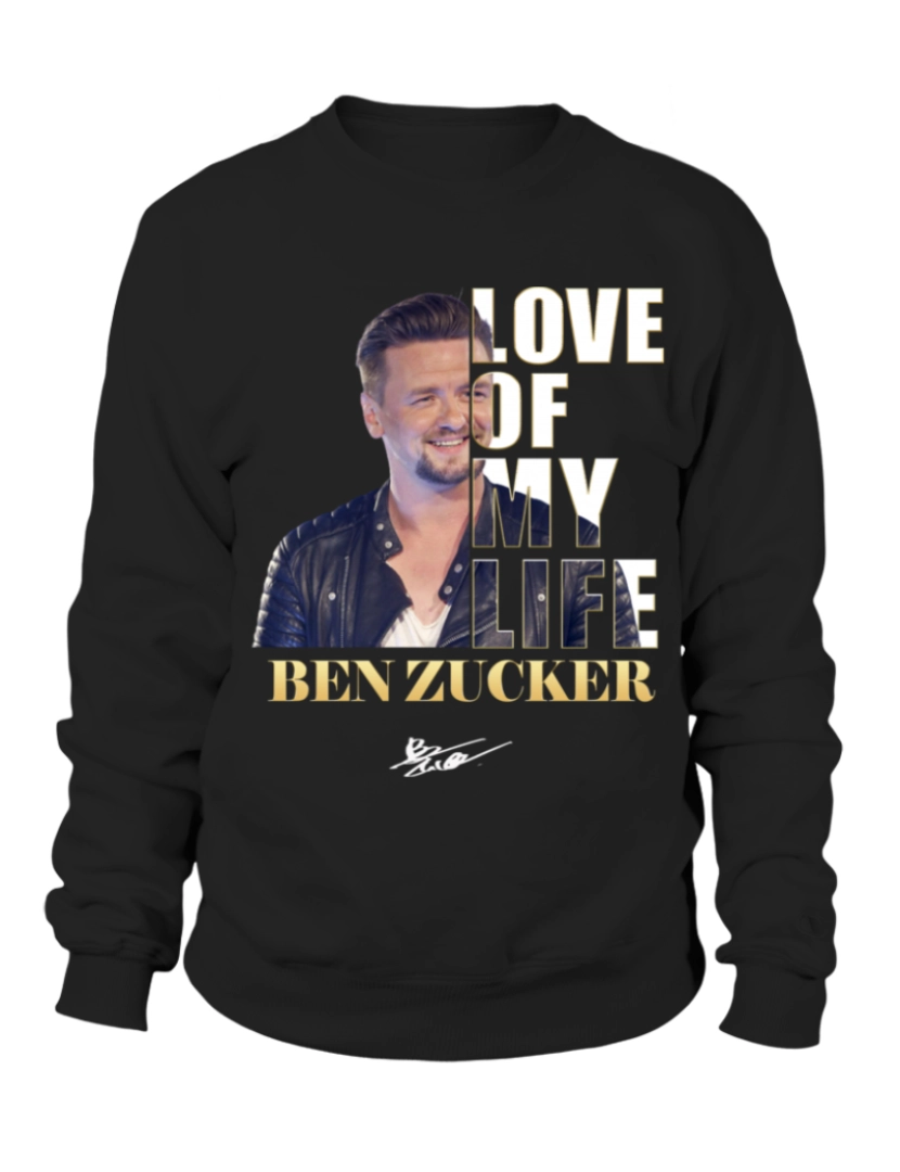 imagem de moletom AMOR DA MINHA VIDA - Moletom BEN ZUCKER Moletom CrewneckHoodie-S1