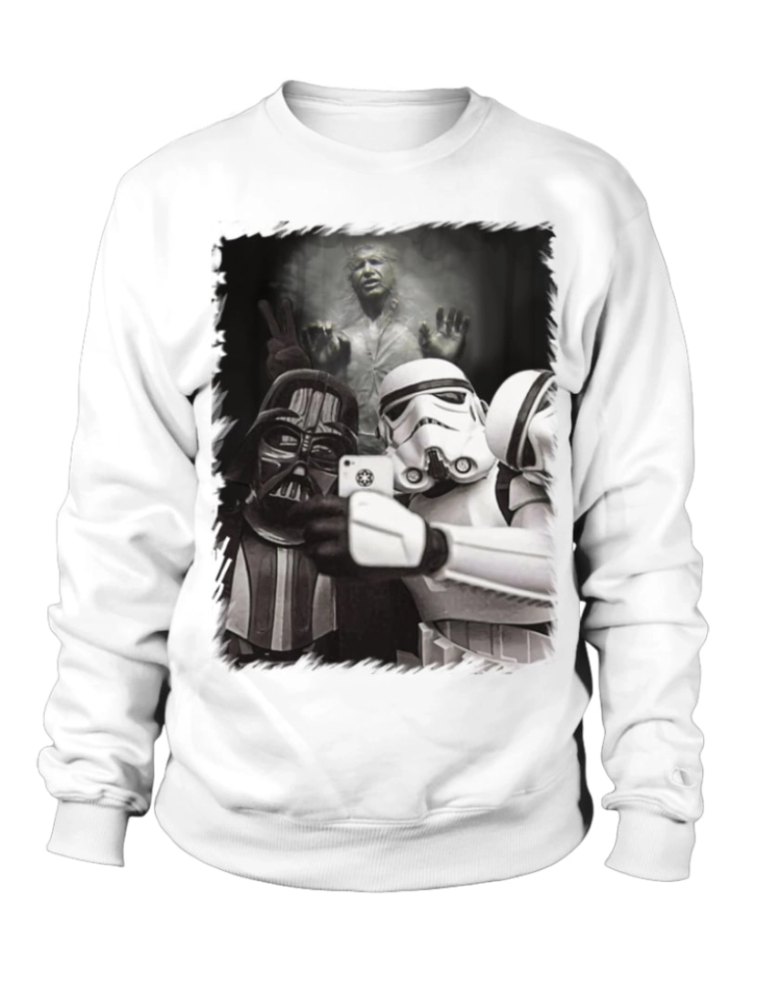 Rockinstone - moletom Moletom Star Wars Vader Trooper Han Solo Selfie Moletom CrewneckHoodie-S