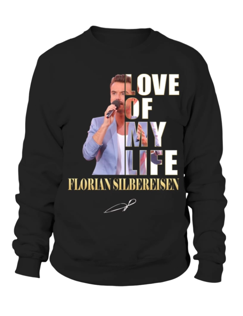 imagem de moletom AMOR DA MINHA VIDA - Moletom FLORIAN SILBEREISEN Moletom CrewneckHoodie-S1