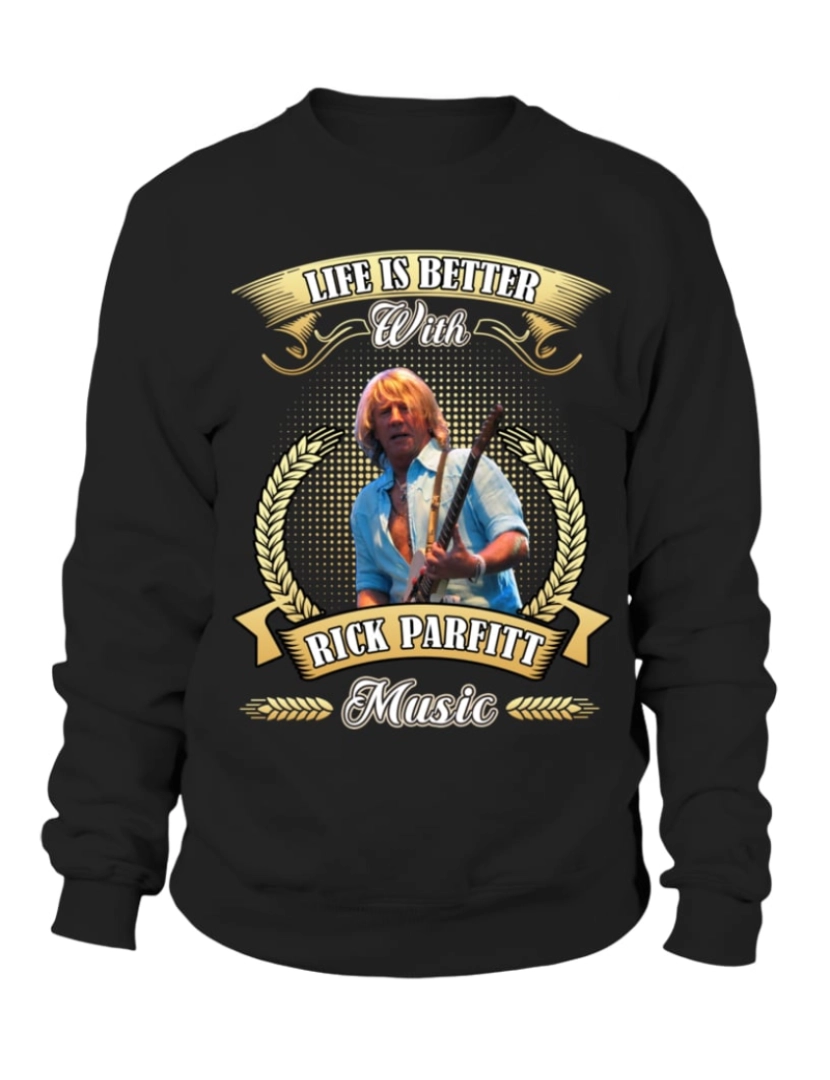 imagem de moletom A VIDA É MELHOR COM RICK PARFITT MUSIC moletom CrewneckHoodie moletom-S1