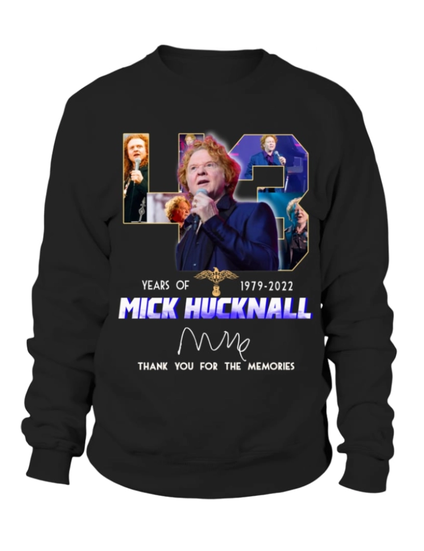 Rockinstone - moletom MICK HUCKNALL 43 ANOS DE 1979-2022 moletom CrewneckHoodie moletom-S