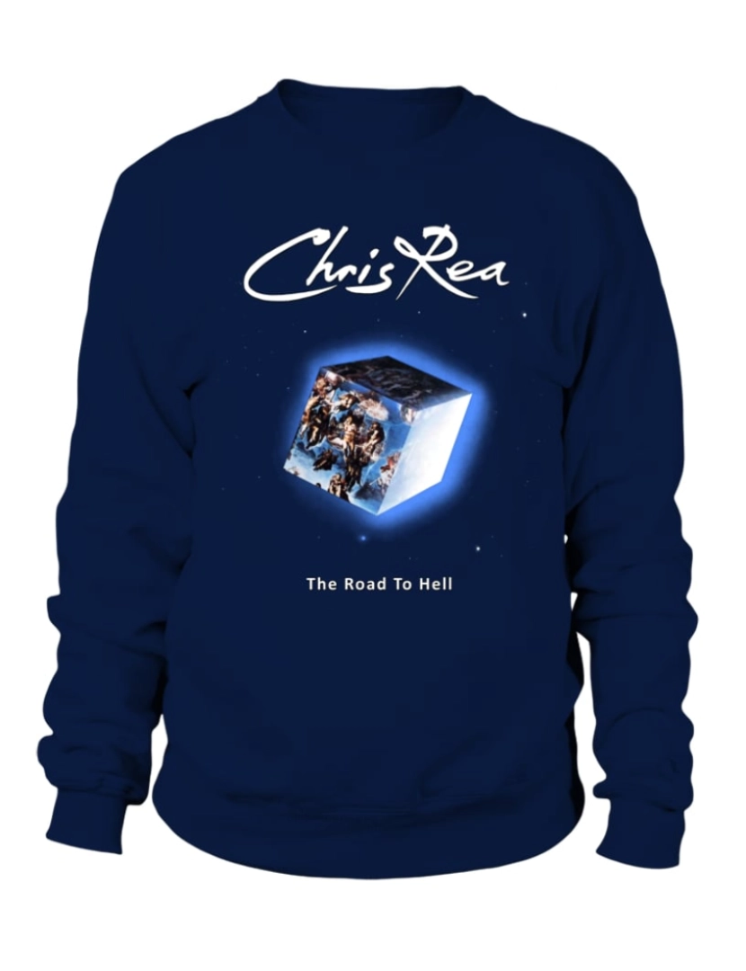 Rockinstone - moletom RK80S-130-NV. Chris Rea - Moletom Road to Hell CrewneckMoletom com capuz-S