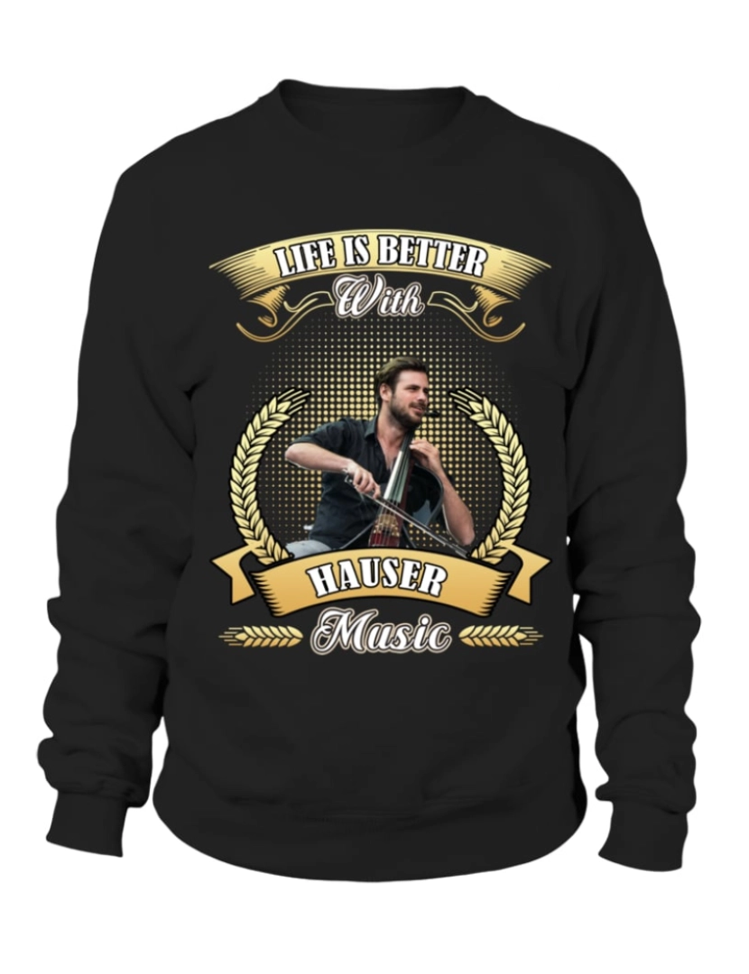 Rockinstone - moletom A VIDA É MELHOR COM MOLETOM HAUSER MUSIC Moletom CrewneckHoodie-S