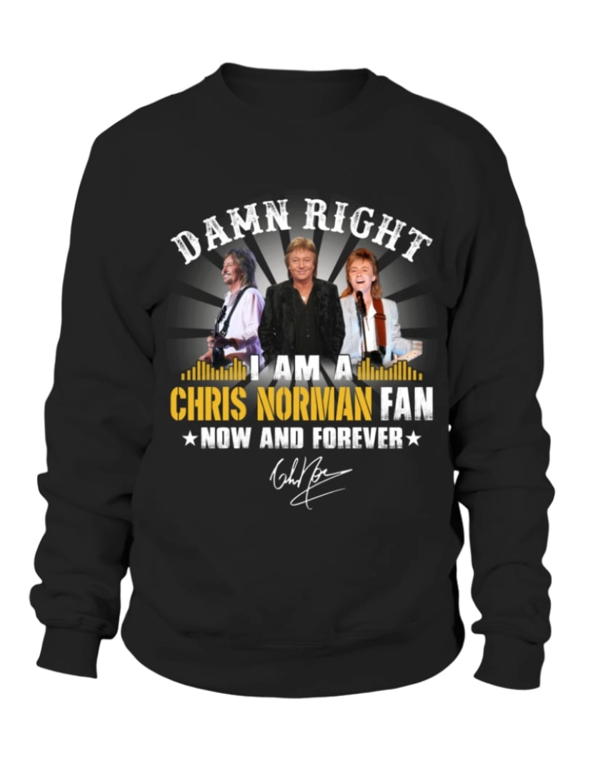 Rockinstone - moletom CERTO EU SOU UM CHRIS NORMAN FAN moletom CrewneckHoodie moletom-S