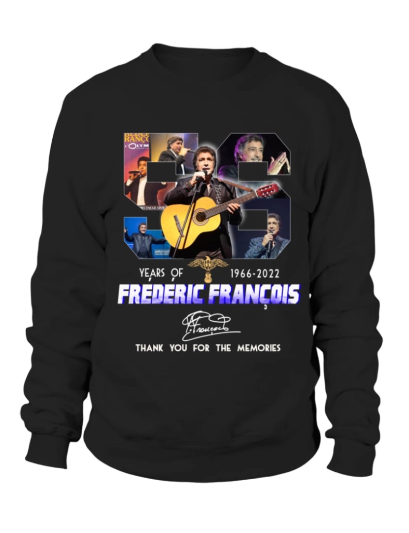 imagem de moletom FREDERIC FRANCOIS 56 ANOS DE 1966-2022 Moletom CrewneckHoodie moletom-S1