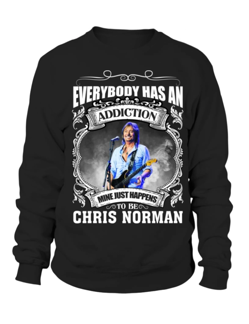 imagem de moletom TODO MUNDO TEM UM VÍCIO MEU SÓ ACONTECE DE SER CHRIS NORMAN moletom CrewneckHoodie moletom-S1