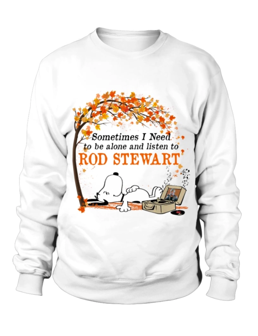 Rockinstone - moletom ÀS VEZES PRECISO ESTAR SOZINHO E OUVIR ROD STEWART Moletom CrewneckHoodie moletom-S