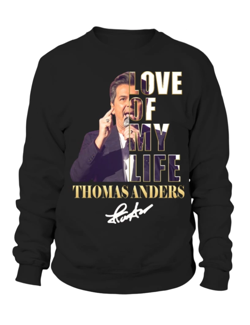 Rockinstone - moletom LOVE OF MY LIFE - Moletom THOMAS ANDERS Moletom CrewneckHoodie-S