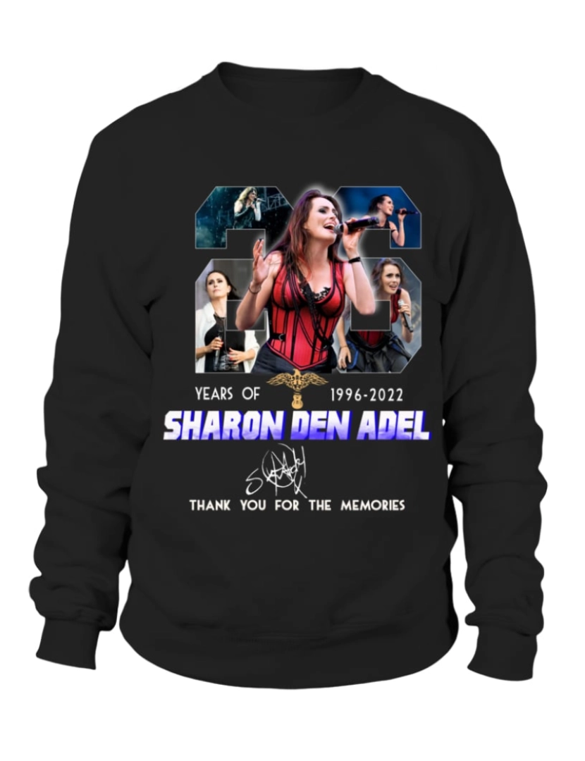 imagem de moletom SHARON DEN ADEL 26 ANOS DE 1996-2022 Moletom CrewneckHoodie moletom-S1