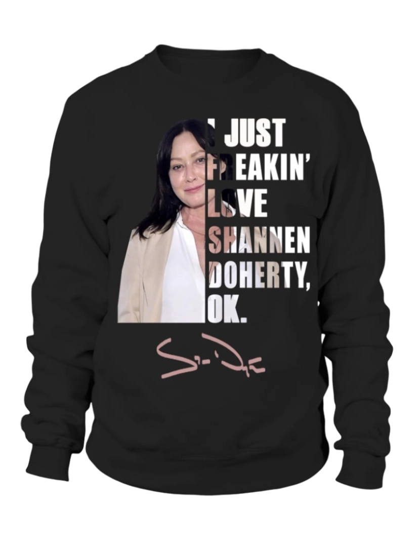 Rockinstone - moletom EU SÓ AMO SHANNEN DOHERTY, OK. Moletom CrewneckHoodie moletom-S