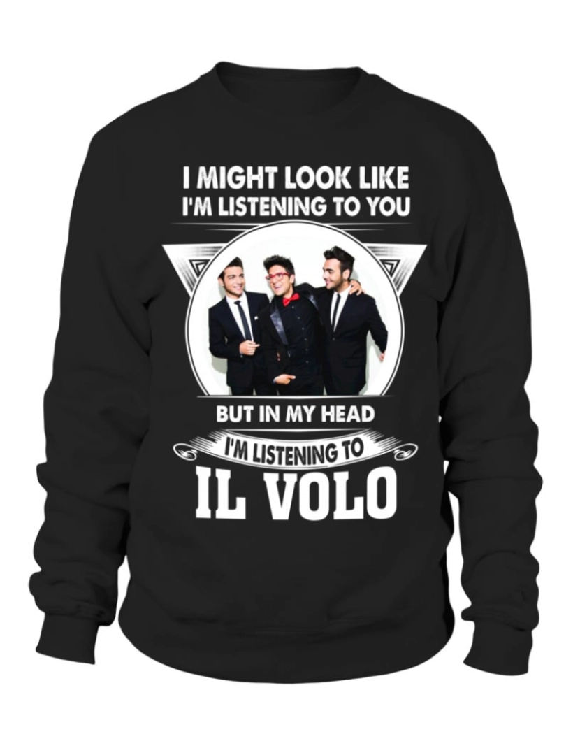 imagem de moletom ESTOU OUVINDO IL VOLO moletom CrewneckHoodie moletom-S1