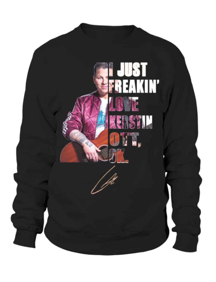 Rockinstone - moletom EU SÓ AMO KERSTIN OTT, OK. Moletom CrewneckHoodie moletom-S