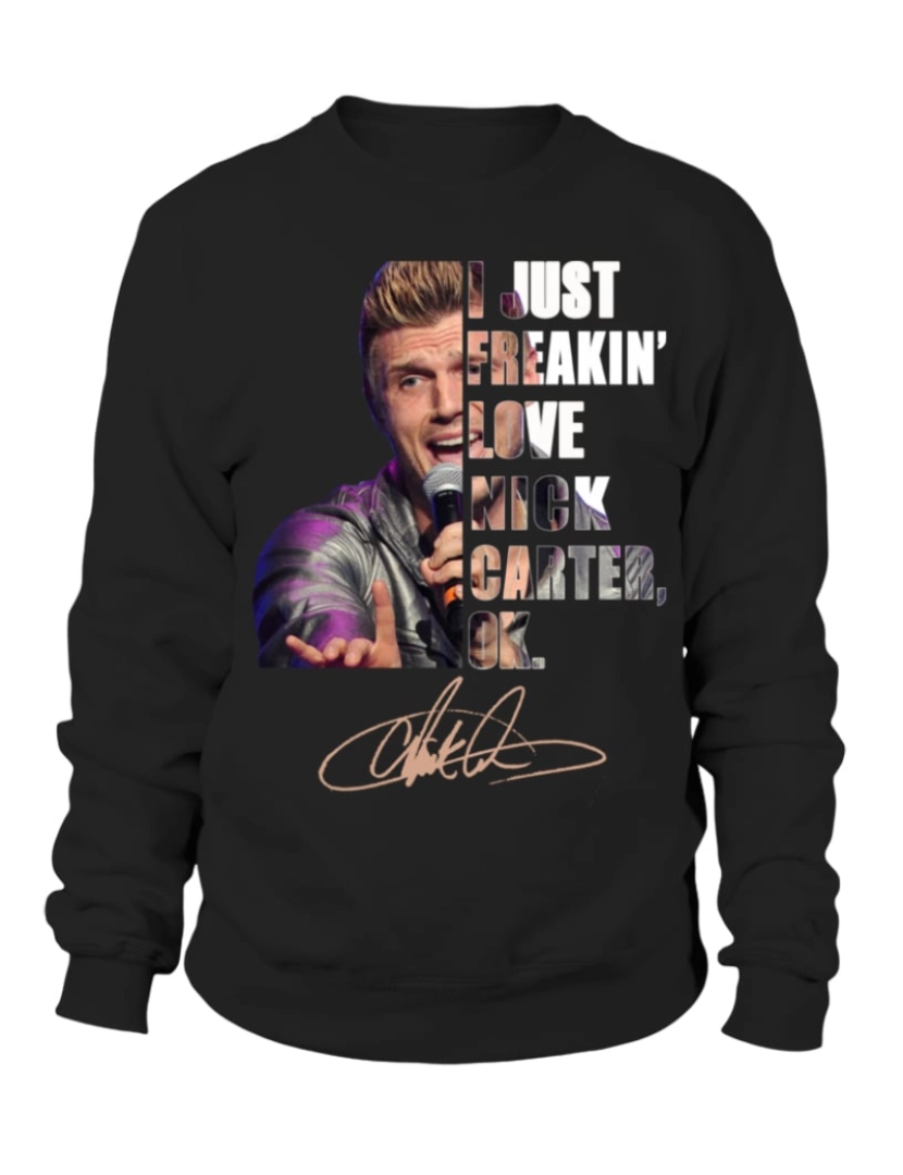 Rockinstone - moletom EU SÓ AMO NICK CARTER, OK. moletom CrewneckHoodie moletom-S