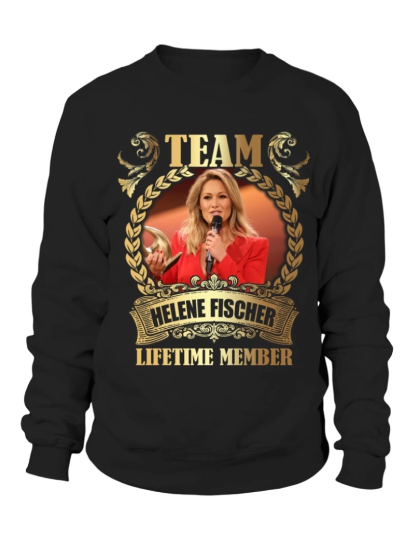 Rockinstone - moletom TEAM HELENE FISCHER - moletom LIFETIME MEMBER CrewneckMoletom com capuz-S