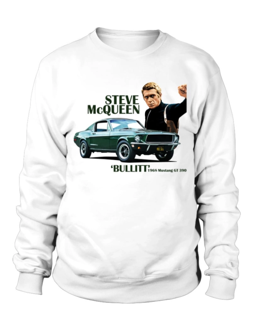 Rockinstone - moletom Steve McQueen - Moletom Bullitt CrewneckMoletom com capuz-S