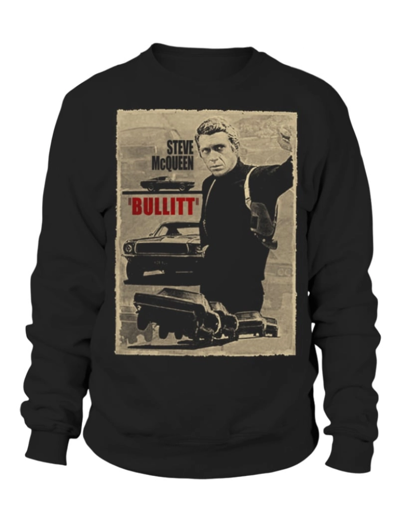 imagem de moletom Steve McQueen - Moletom Bullitt CrewneckMoletom com capuz-S1