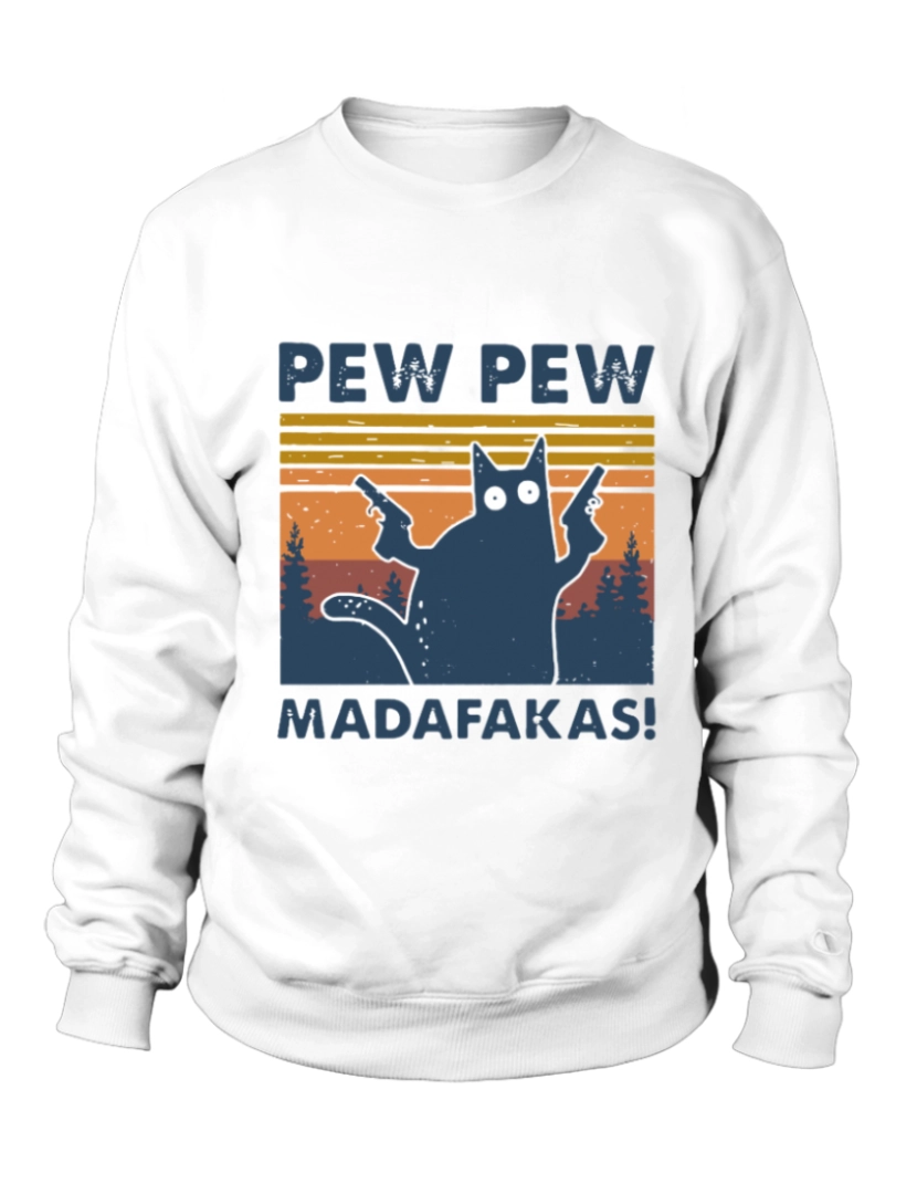 imagem de moletom PEW PEW MADAFAKAS moletom CrewneckHoodie moletom-S1