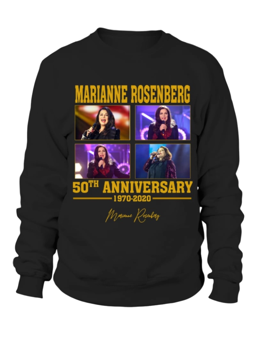 Rockinstone - moletom Moletom MARIANNE ROSENBERG 50º ANIVERSÁRIO Moletom CrewneckHoodie-S