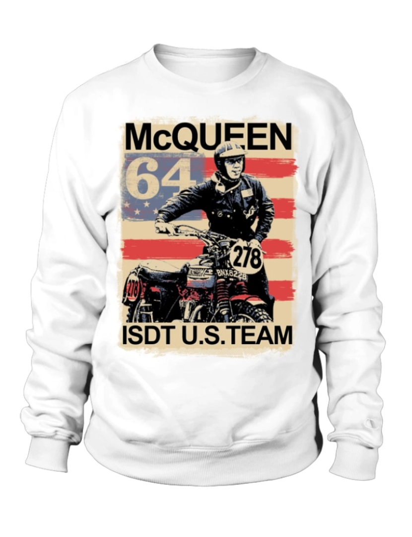 Rockinstone - moletom Steve McQueen (5) moletom CrewneckMoletom com capuz-S