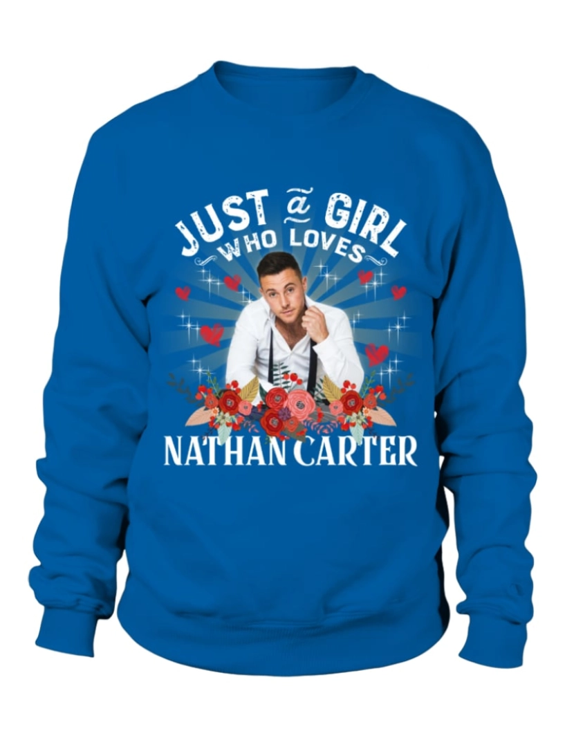 Rockinstone - moletom APENAS UMA MENINA QUE AMA NATHAN CARTER moletom CrewneckHoodie moletom-S