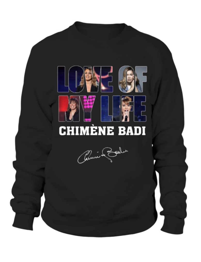 imagem de moletom AMOR DA MINHA VIDA - Moletom CHIMENE BADI Moletom CrewneckHoodie-S1