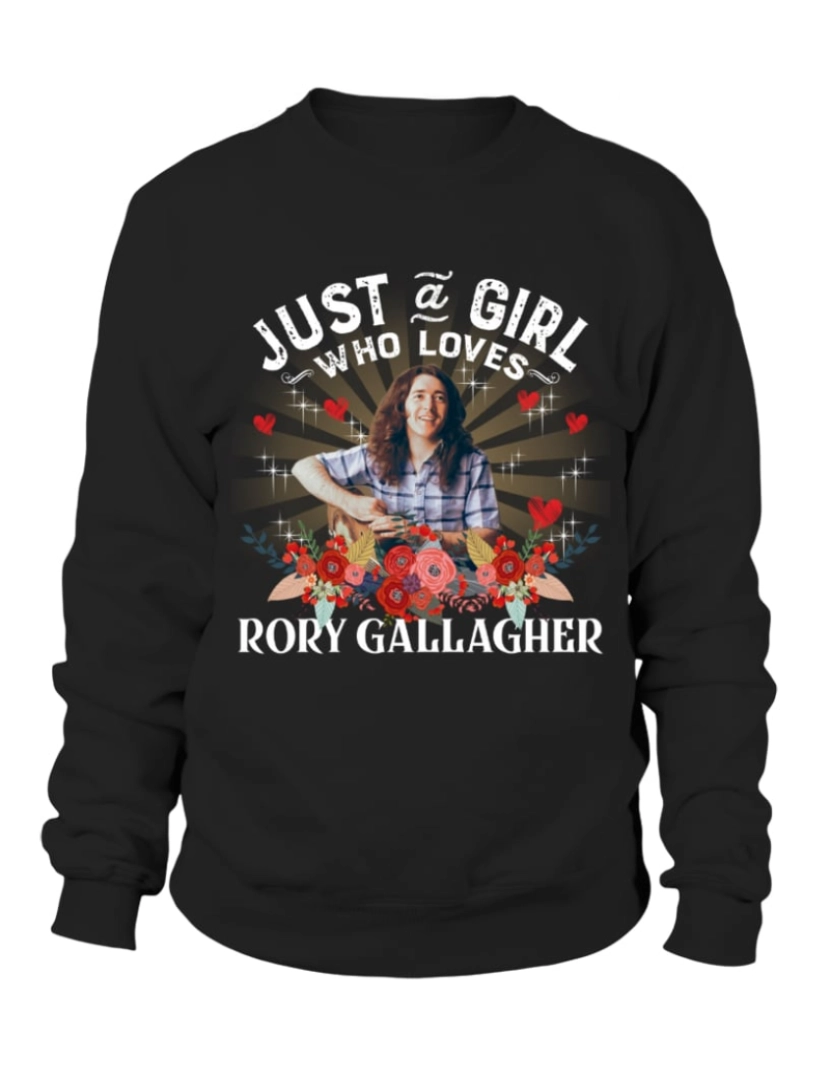 Rockinstone - moletom APENAS UMA MENINA QUE AMA RORY GALLAGHER moletom CrewneckHoodie moletom-S