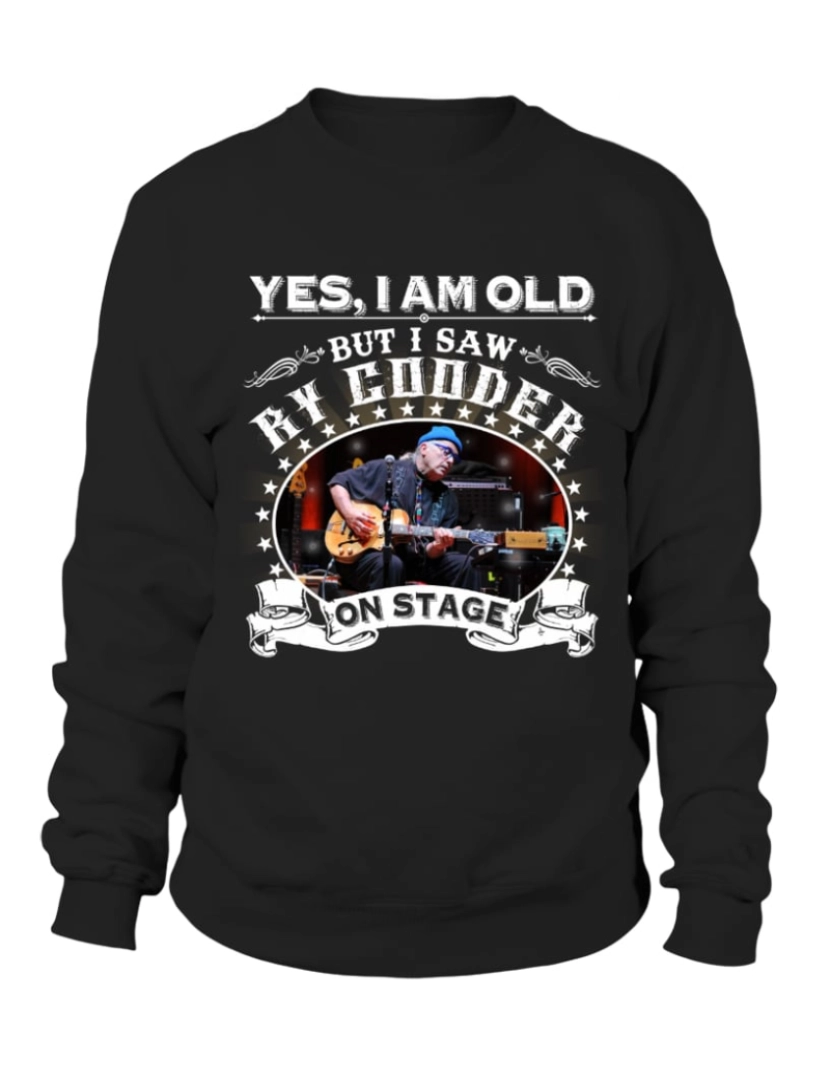 Rockinstone - moletom SIM, SOU VELHO, MAS VI RY COODER NO PALCO moletom CrewneckHoodie moletom-S