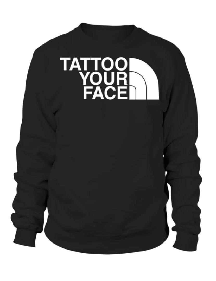 imagem de moletom Tattoo Your Face pulôver moletom com capuz CrewneckHoodie moletom-S1