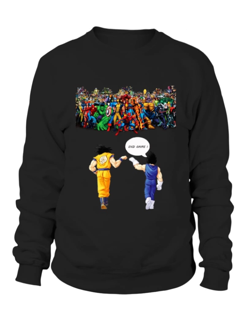 Rockinstone - moletom Goku e Vegeta Endgame camisa moletom CrewneckHoodie moletom-S