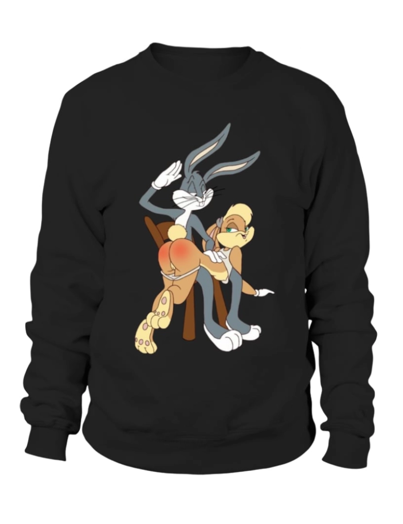 Rockinstone - moletom Bugs Bunny Ass Spanking Lola Bunny Shirt Moletom CrewneckHoodie Moletom-S