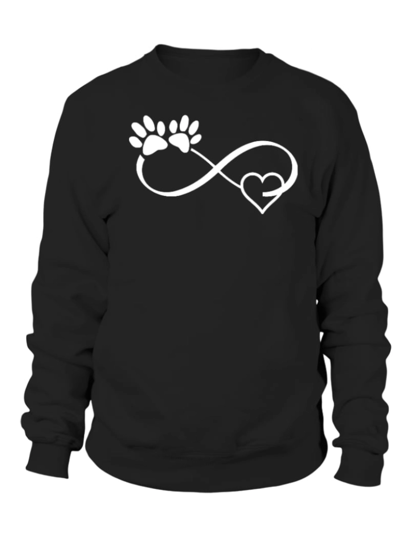 imagem de moletom Moletom com estampa de pata infinito CrewneckHoodie moletom-S1