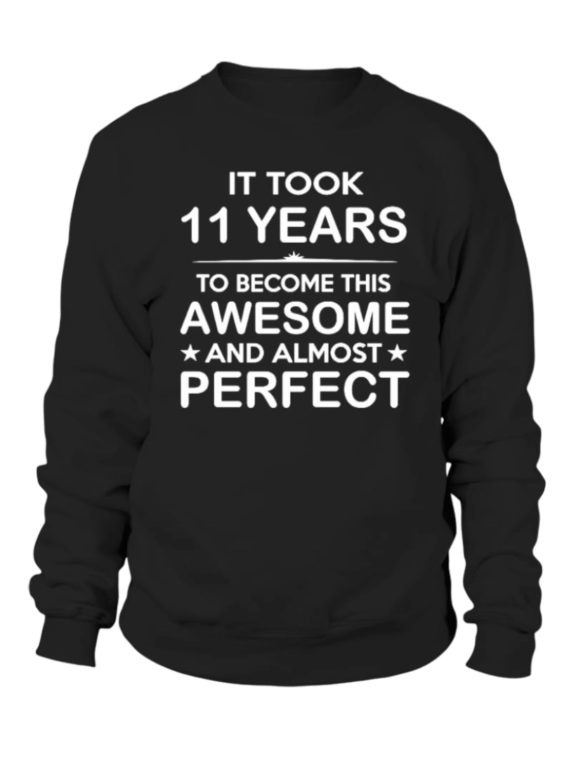 imagem de moletom Moletom 11 anos de perfeição CrewneckHoodie moletom-S1