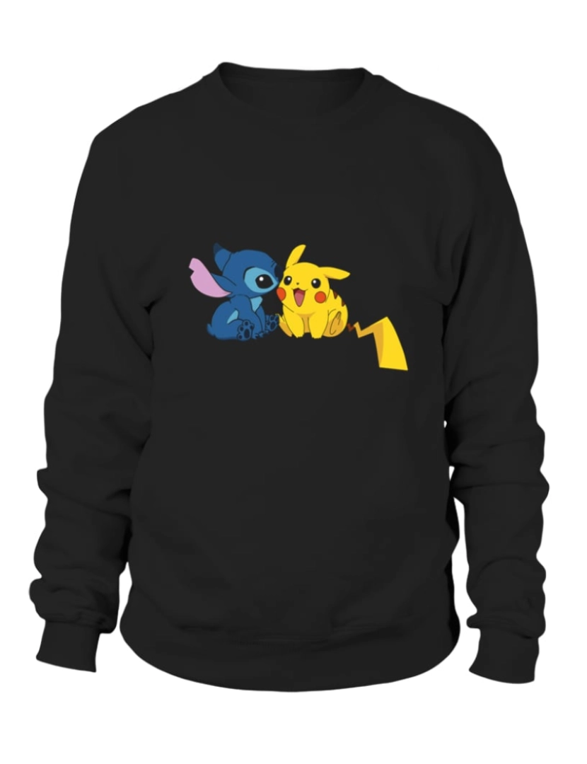 imagem de moletom Moletom Pikachu & Stitch CrewneckMoletom com capuz-S1