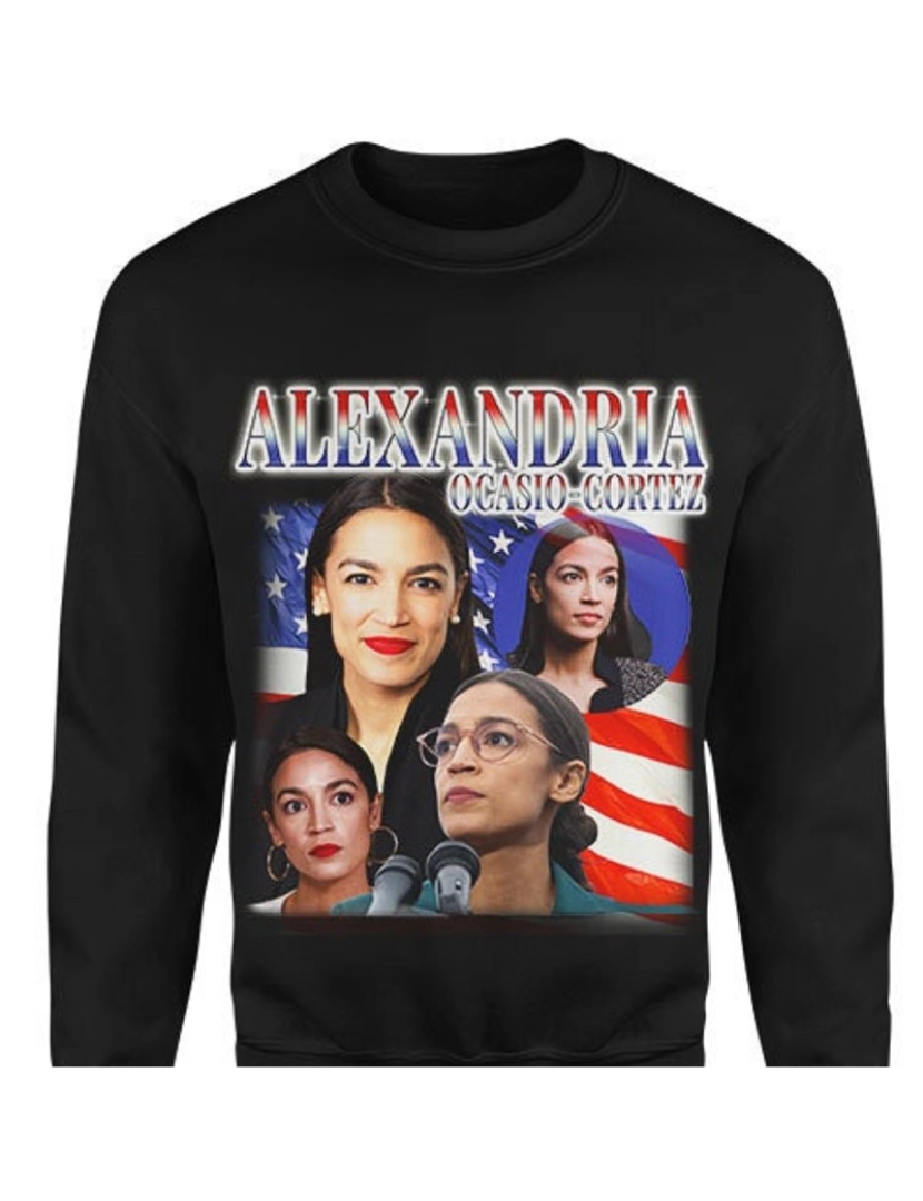 imagem de moletom ALEXANDRIA OCASIO-CORTEZ Moletom CrewneckMoletom com capuz-S1