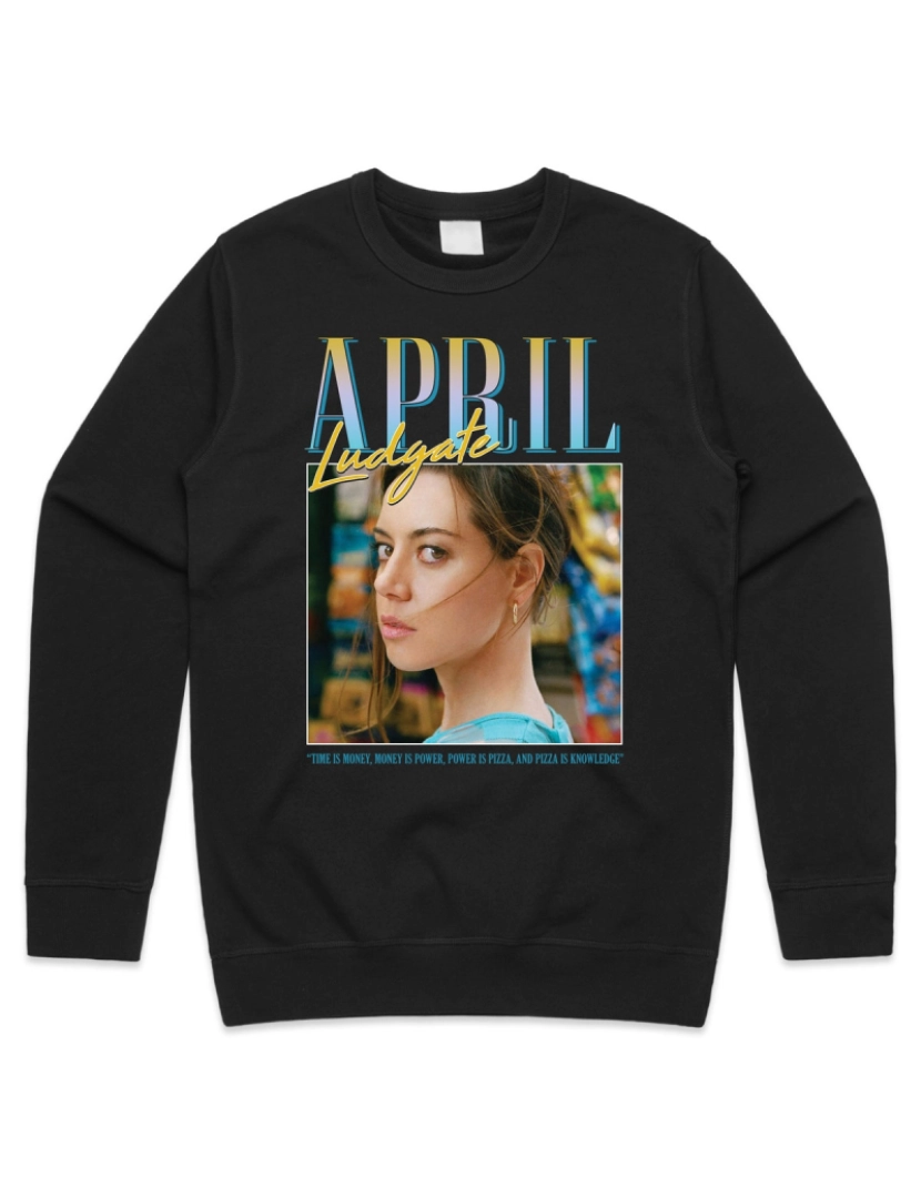 Rockinstone - moletom April Ludgate Homenagem Jumper Suéter Moletom Parks & Rec Top Engraçado Retro 90's Presente CrewneckHoodie moletom-S