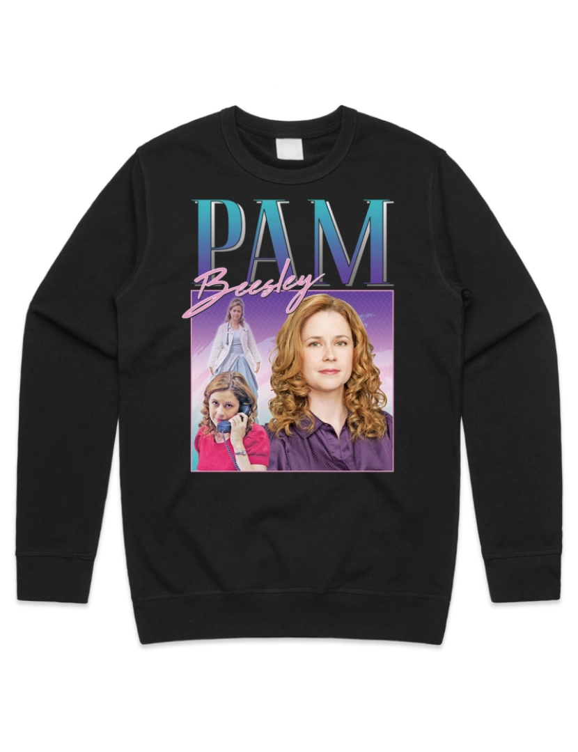 Rockinstone - moletom Pam Beesley Homenagem Jumper Suéter Moletom Engraçado US Office Retro 90's Jim Halpert Presente CrewneckHoodie moletom-S