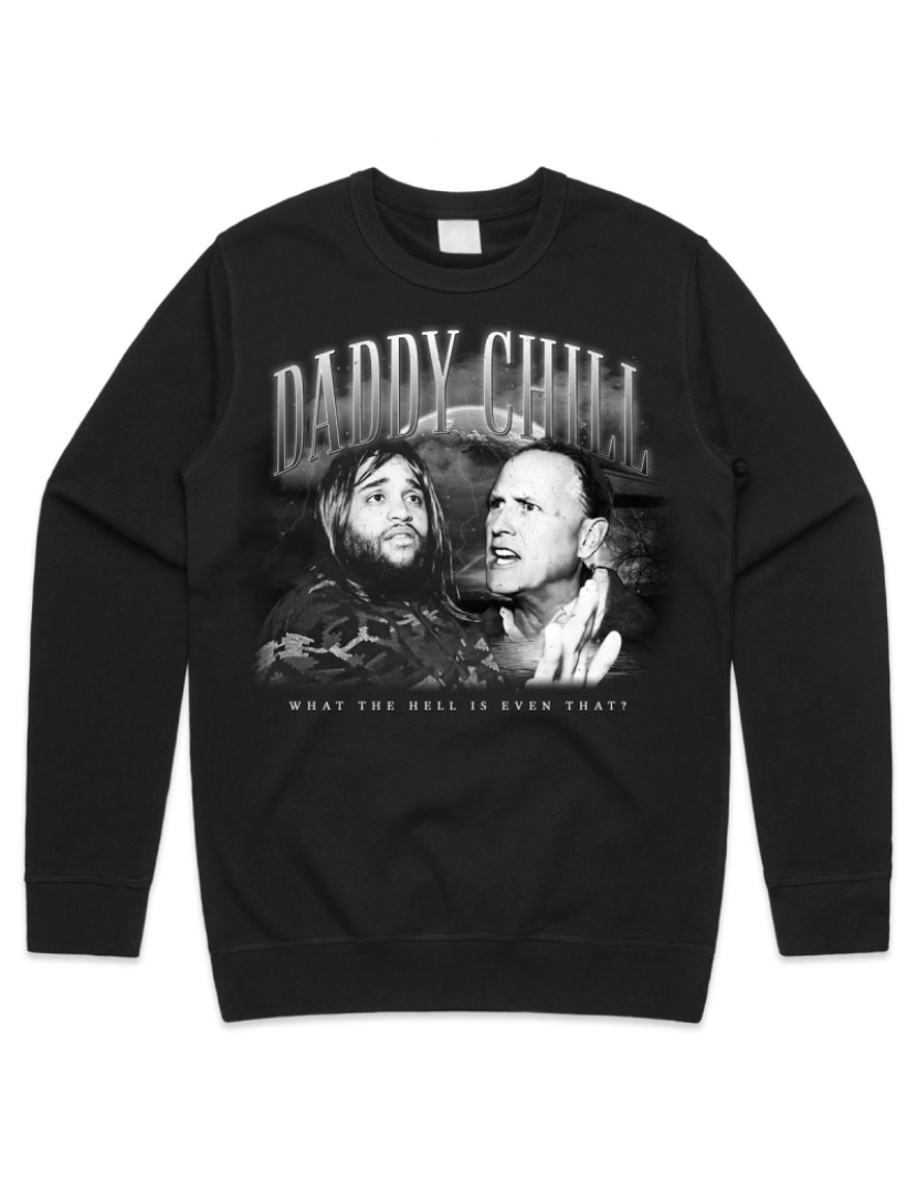 Rockinstone - moletom Suéter Daddy Chill Jumper Moletom Engraçado Viral Meme Clássico Presente Homenagem Retro 90's CrewneckHoodie-S