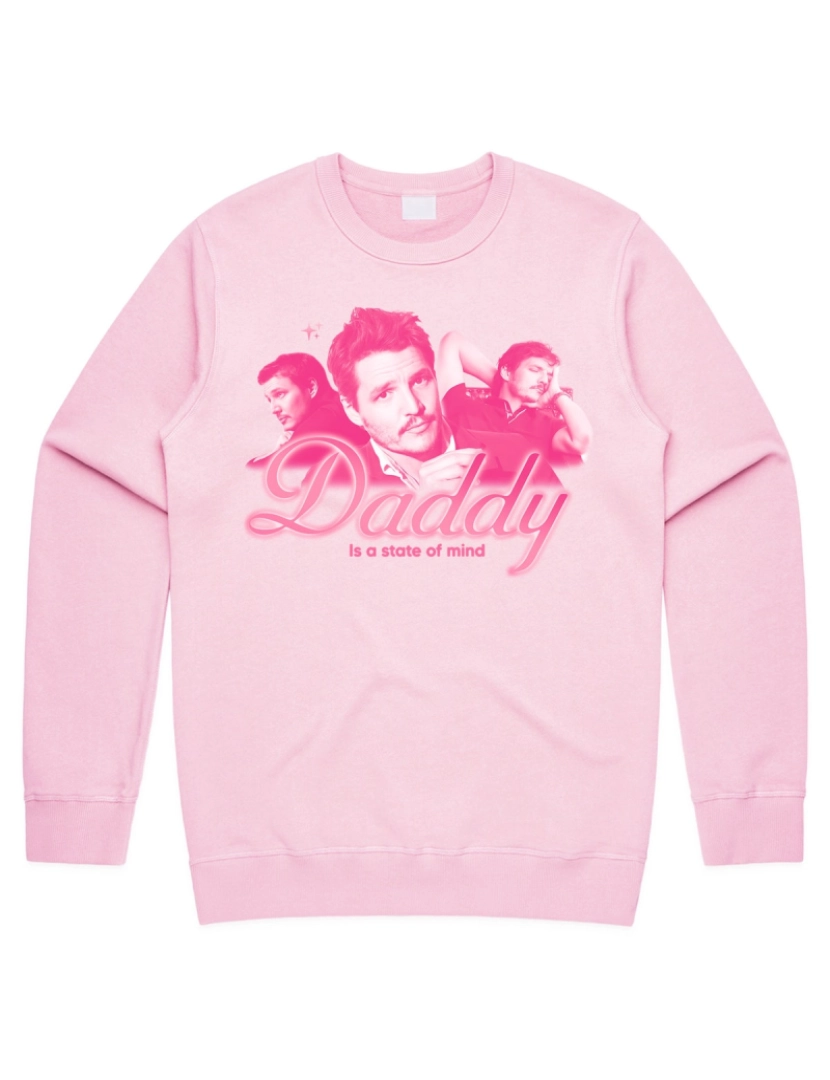 Rockinstone - moletom Daddy Is A State Of Mind Jumper Suéter Moletom Pedro Pascal Presente Engraçado Adulto Unissex Meme CrewneckHoodie-S