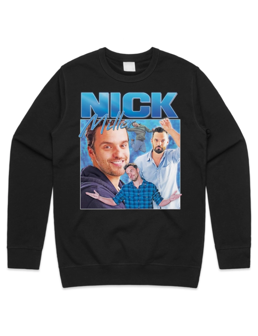 imagem de moletom Nick Miller Homage Jumper Suéter Moletom Engraçado Ícone de TV Presente Masculino Feminino Feminino Moletom CrewneckHoodie-S1