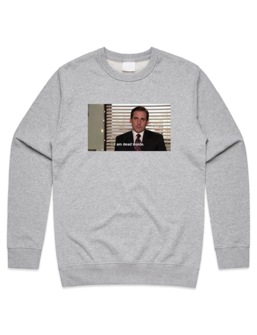 Rockinstone - moletom Eu estou morto dentro de Michael Scott Jumper Suéter Moletom Meme Masculino Feminino Presente Engraçado CrewneckHoodie-S