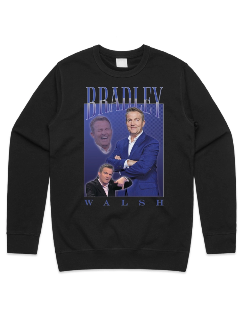 Rockinstone - moletom Bradley Walsh Homage Jumper Suéter Moletom Engraçado Apresentador de TV Reino Unido Legend Icon Retro Gift CrewneckHoodie moletom-S